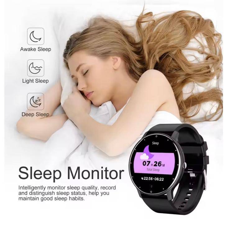 Smart watch with full touch screen and Bluetooth, includes 8 extra straps