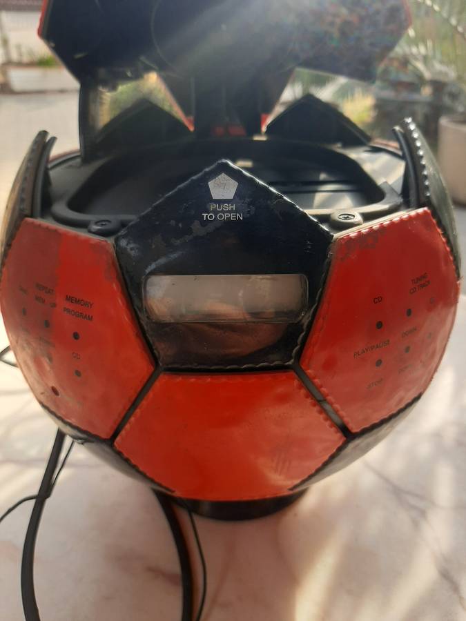 Coca-Cola soccer ball radio and cd player