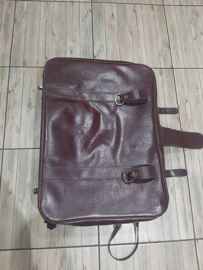 Vintage leather suitcase