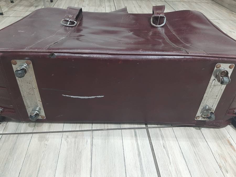 Vintage leather suitcase