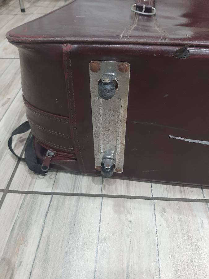 Vintage leather suitcase