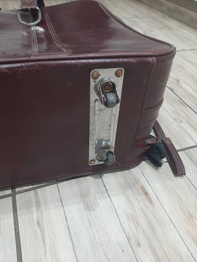 Vintage leather suitcase