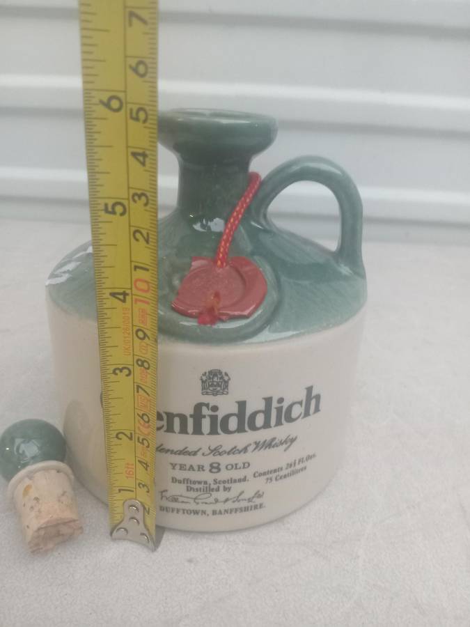 Vintage glenfiddich whisky bottle