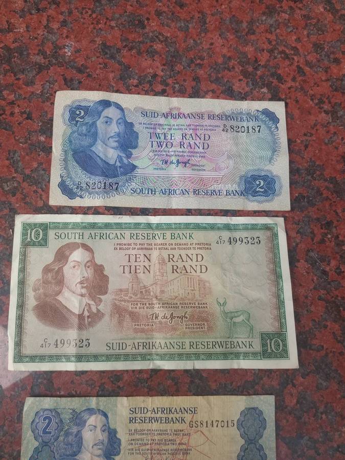 Old south African bank notes