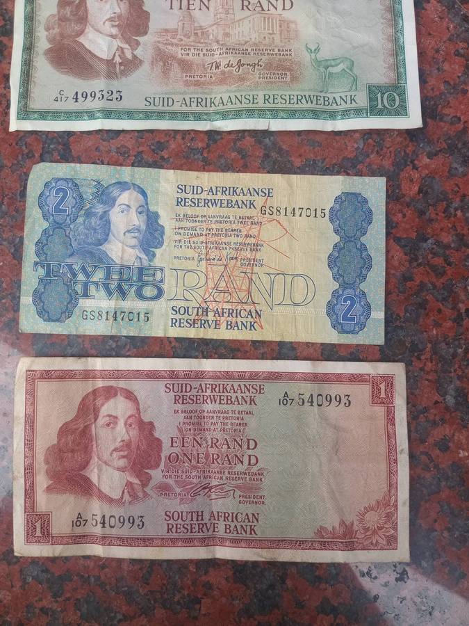 Old south African bank notes