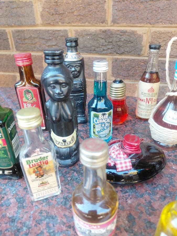 Assorted mini liquor bottles