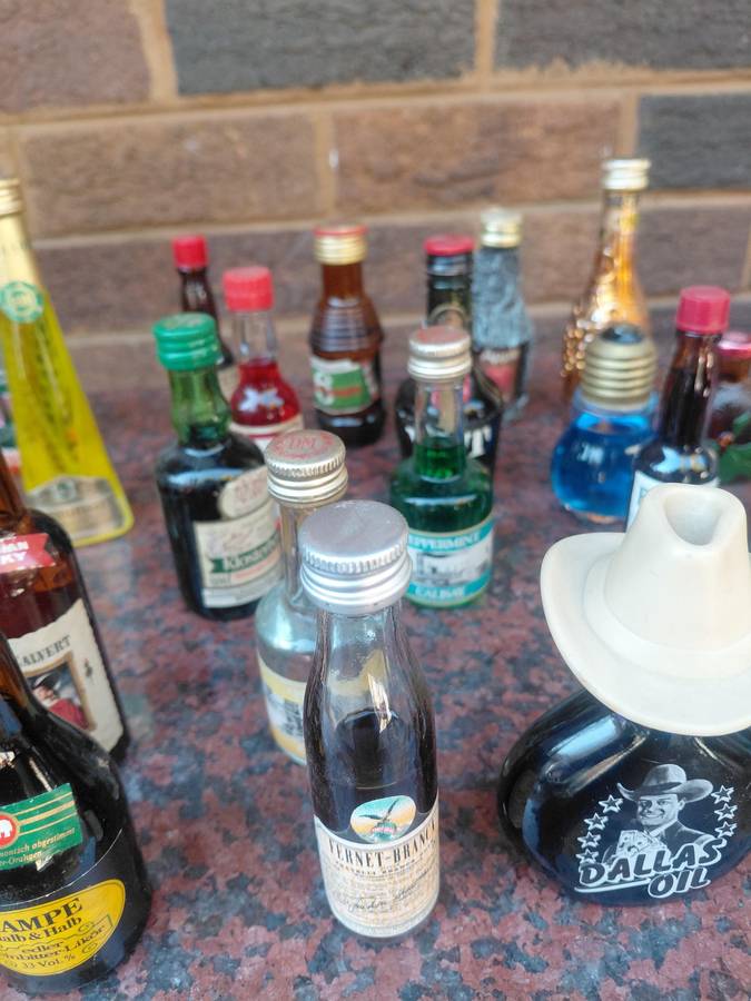 Assorted mini liquor bottles