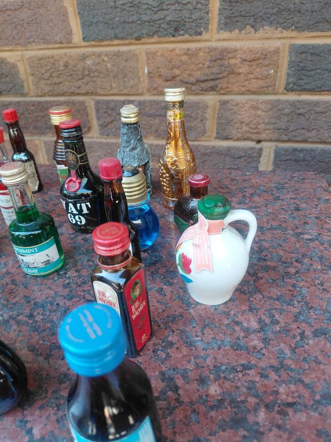 Assorted mini liquor bottles