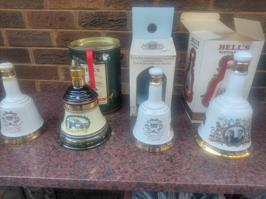 Assorted vintage whiskey decanter