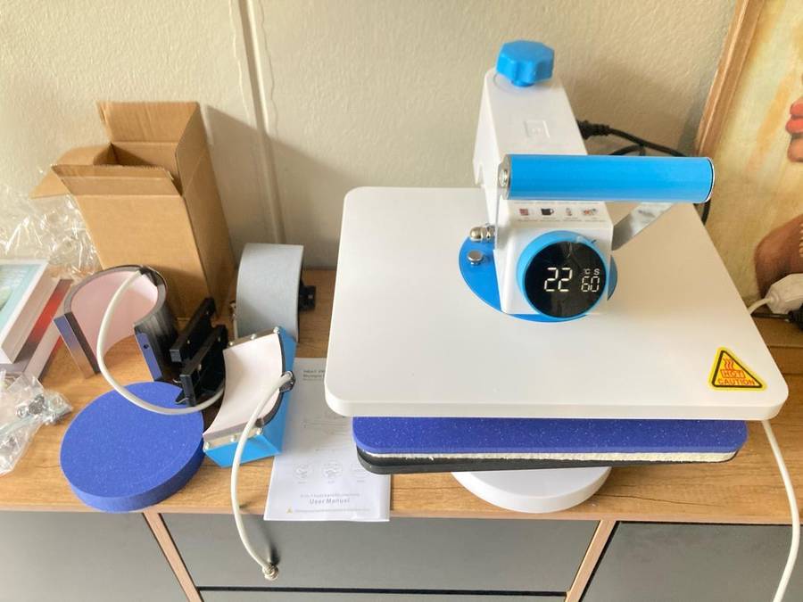 LIMITED OFFER 5-in-1 Digital Heat Press Machine 380mm x 290mm Multifunctional Sublimation