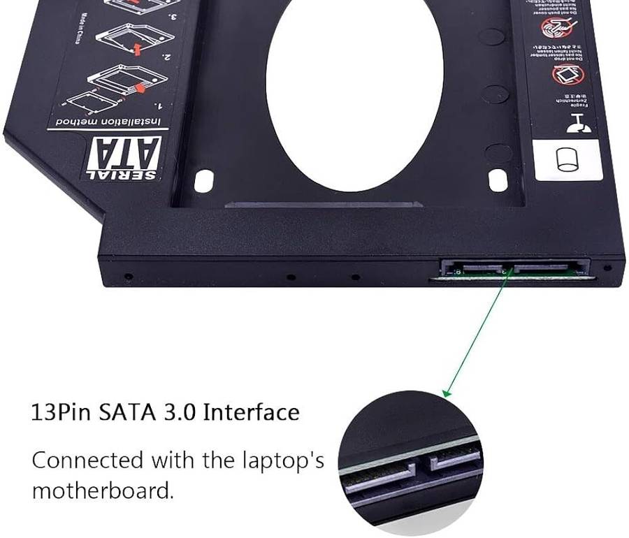 SATA 3.0 2nd HDD Caddy 9.5mm 2.5"  Upgrade Your Storage