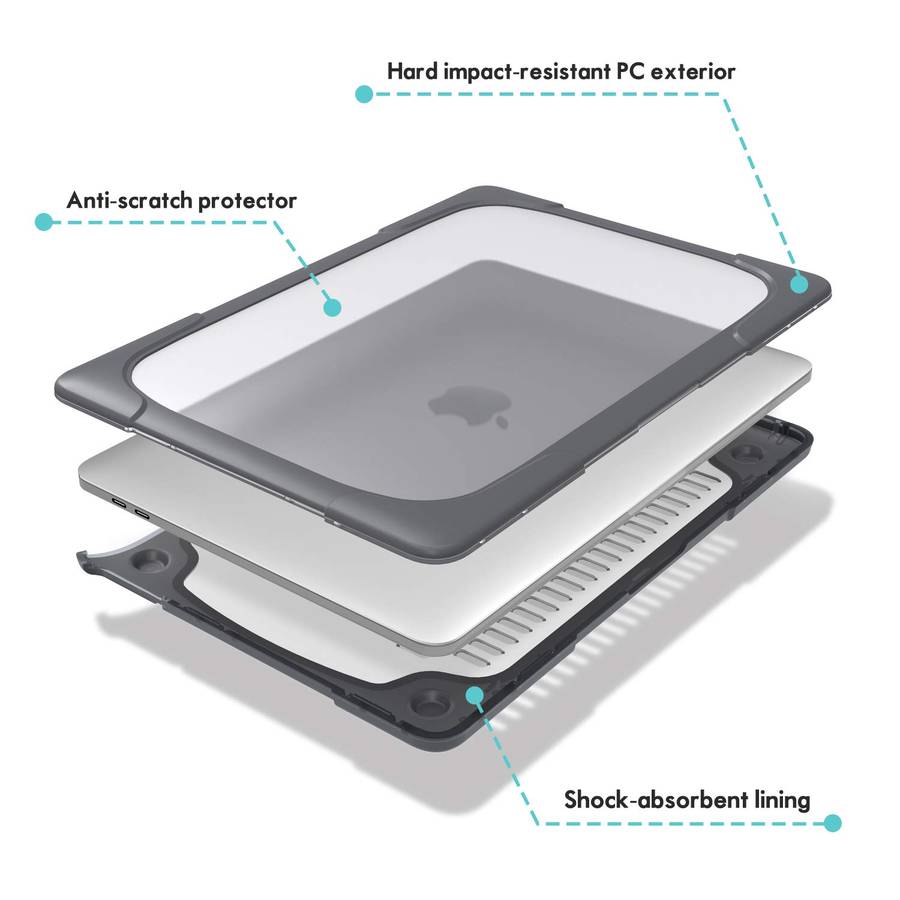 Shockproof Laptop Case Cover for MacBook Pro 13" (A2289, A2251, A1706, A1708, A2159, A1989, A2338)