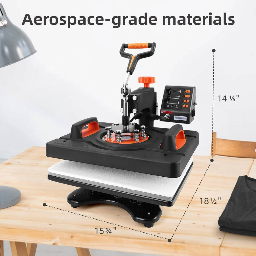 9-in-1 Heat Press Multitalent - Flat Press, Shoe Press, Mugs, Plates, Cups, Cap Presses