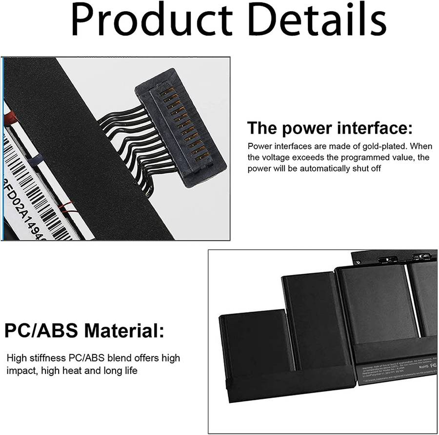 A1494 A1398 Battery for MacBook Pro 15 Inch Retina Late 2013 Mid 2014 High Capacity