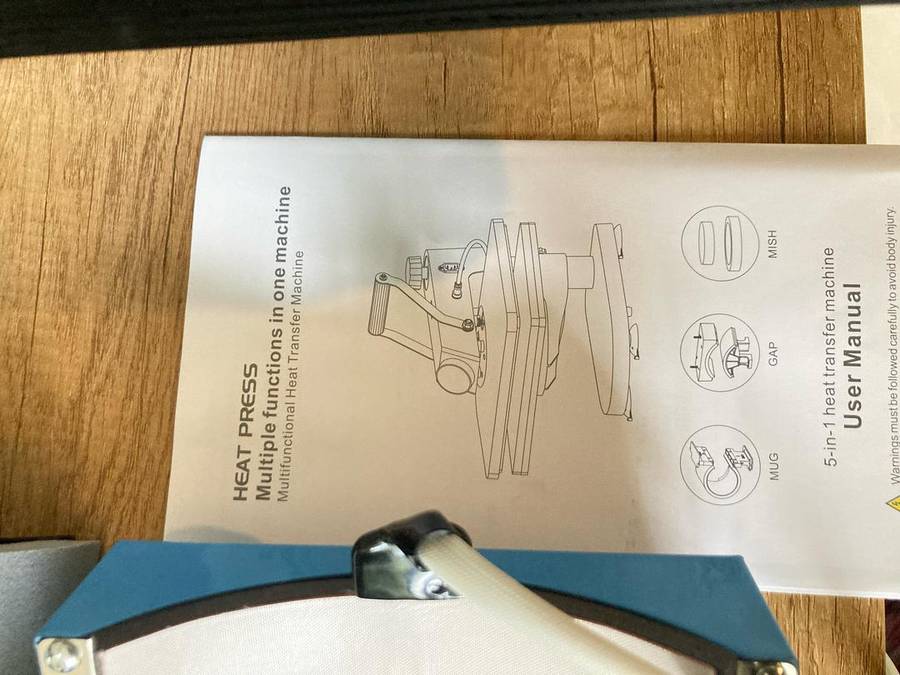 Heat Press Machine 5 in 1 Combo T-shirt Press Machine 360° Swing Away Digital Shirt Printing