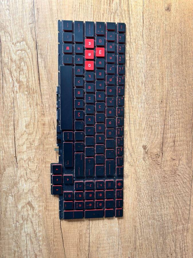 Replacement Keyboard for HP Omen 15 Series  Red Letter Backlit