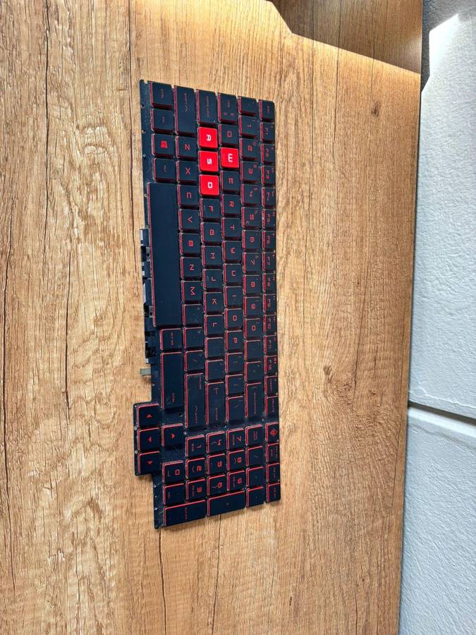 Replacement Keyboard for HP Omen 15 Series  Red Letter Backlit