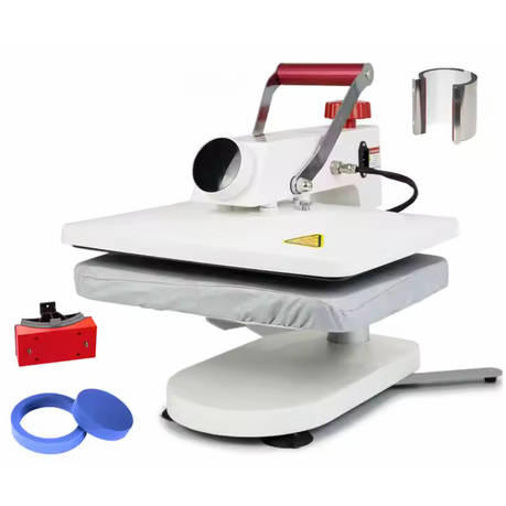 Heat Press Machine 5 in 1 Combo T-shirt Press Machine 360° Swing Away Digital Shirt Printing