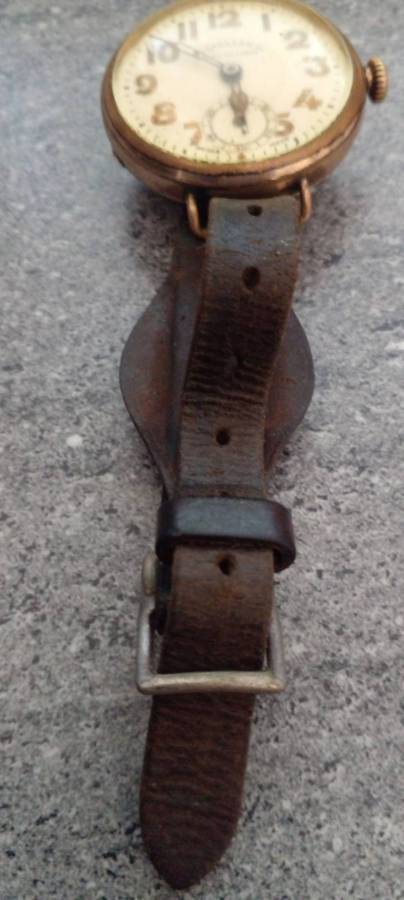 Amazing. EBERHARDT  vintage Trench art  wrist watch.  Not working. Spares and repairs.  See desc.z