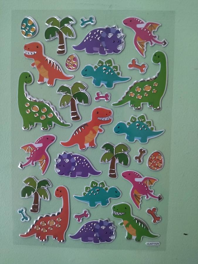 10x Dinosaur stickers (puffy/shaped/embossed stickers)