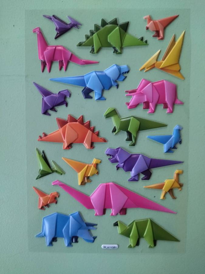 10x Dinosaur stickers (puffy/shaped/embossed stickers)