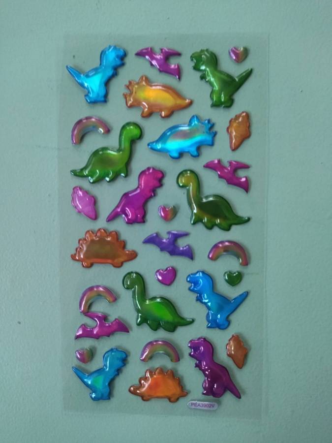 10x Dinosaur stickers (puffy/shaped/embossed stickers)