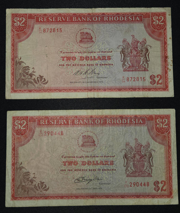 Rhodesia $2 Banknotes