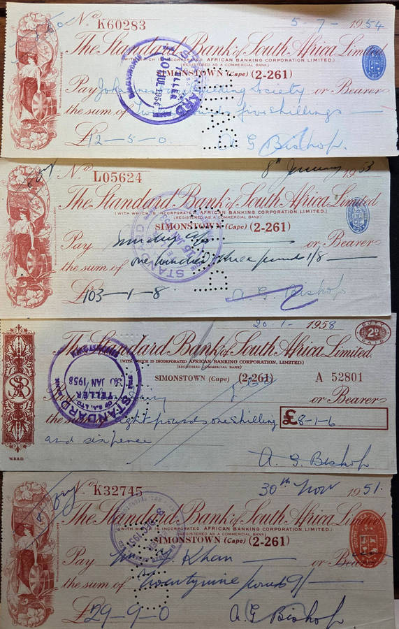 Standard Bank cheque