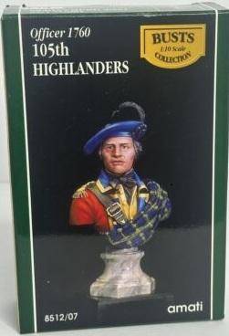 Amati Model, Officer 1760 105 Highlanders Bust 1:10 Scale Model Italy 8512/17