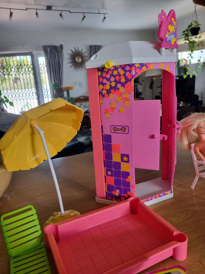 Vintage Barbie Sparkle Beach and dolls