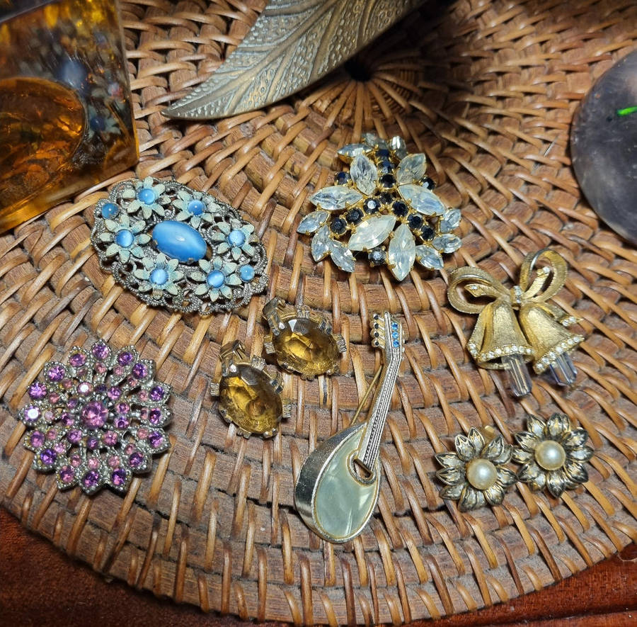 Vintage Brooches and earrings