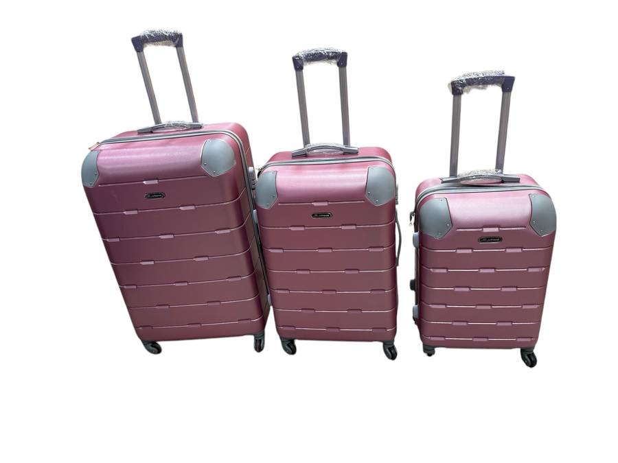 Le Emporer 3 Piece Luggage Set - Pink