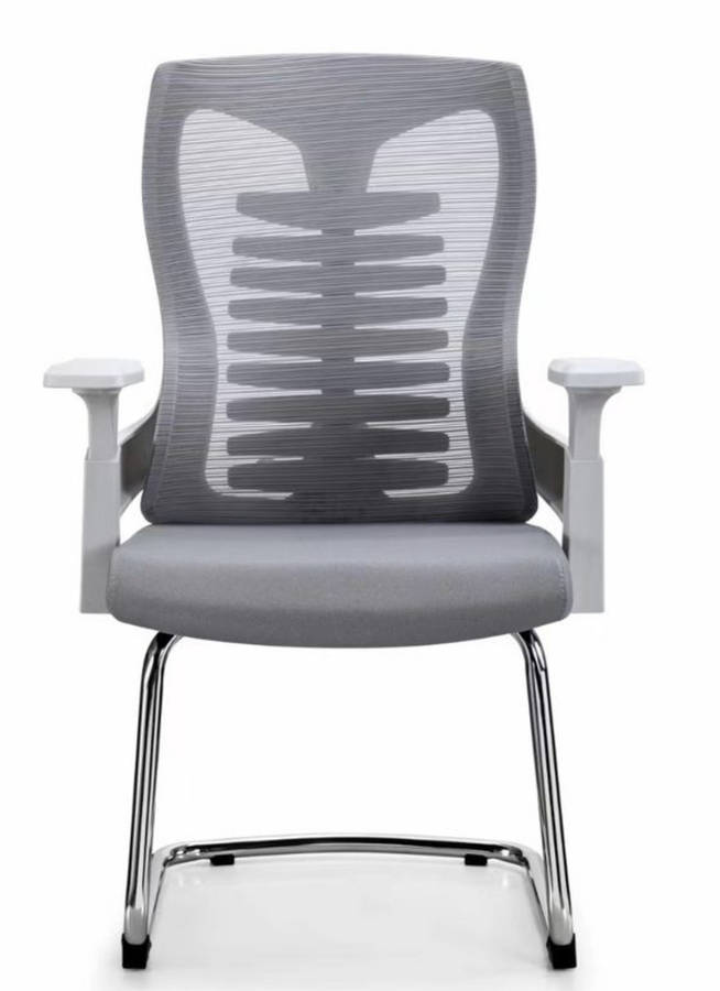 Designer Grey Mesh Premium Quality Reception/Guest Chair Visitor Chair Grey - Display Unit