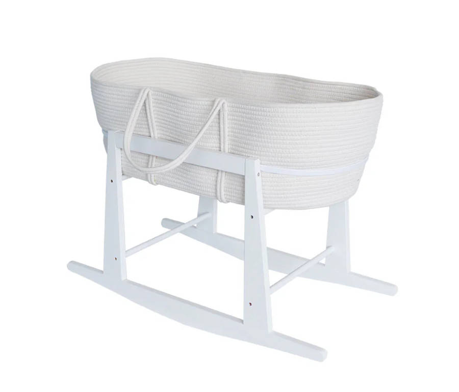Snuggletime Cotton Rope Moses Basket and Stand - DISPLAY UNIT LIKE NEW