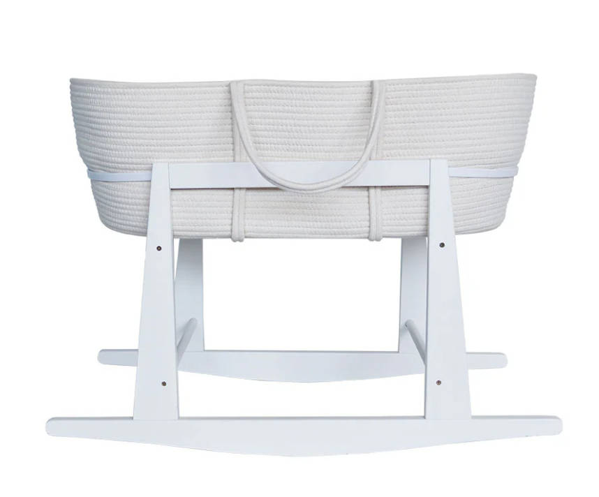 Snuggletime Cotton Rope Moses Basket and Stand - DISPLAY UNIT LIKE NEW