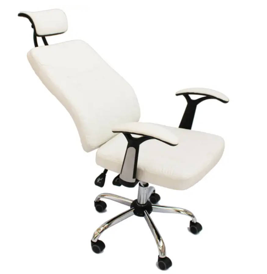 White Shubs Reclining Office Chair with Head and Arm rests