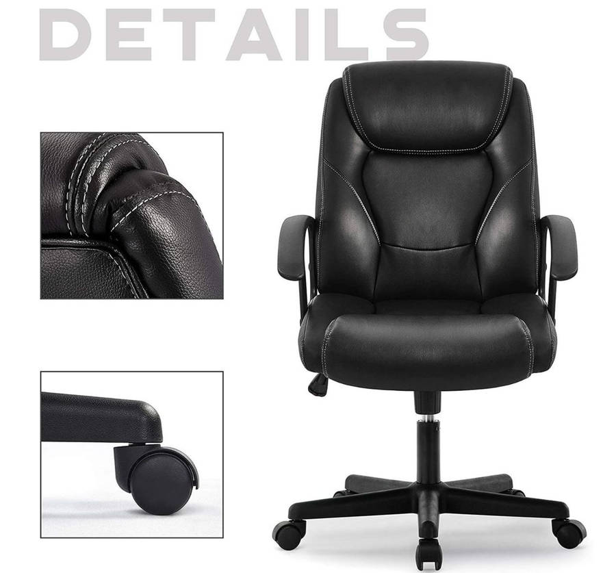 Ergonomic Swivel Desk Chair - Black DISPLAY UNIT LIKE NEW