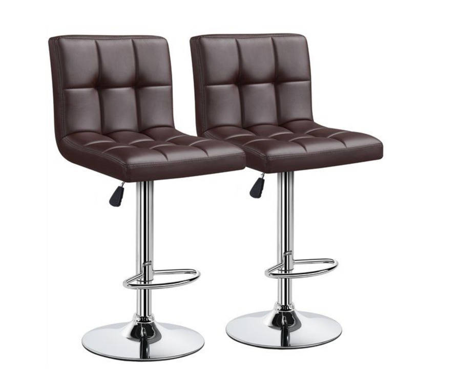 Bar stools / kitchen counter stools - 2 pack, brown color