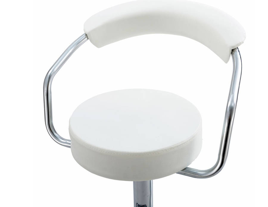 Bar Stools Dining Room Chair Kitchen Chairs - Set of 2 - White Demo