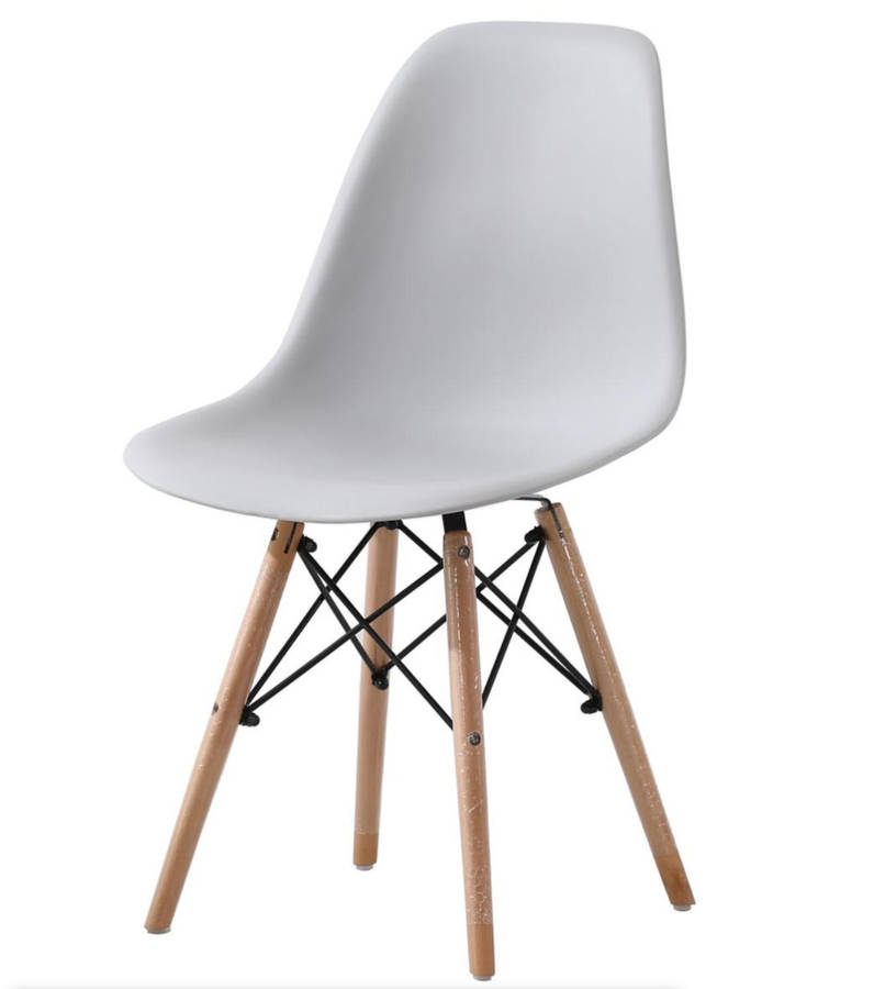 Eames Cafe Side Chair WOODEN GREY LEGS DEMO READ DESCRIPTION
