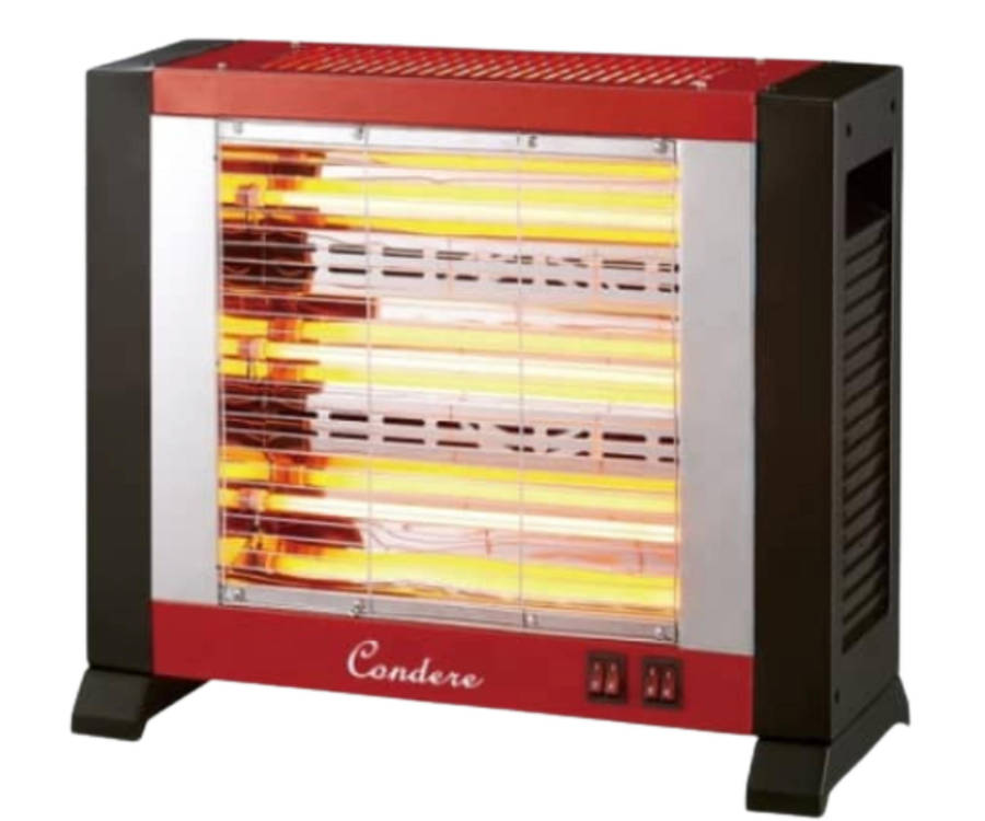 Condere Quartz Heater - ZR-2102 Electric Place Heater  (Red) NEW BOX DAMAGED
