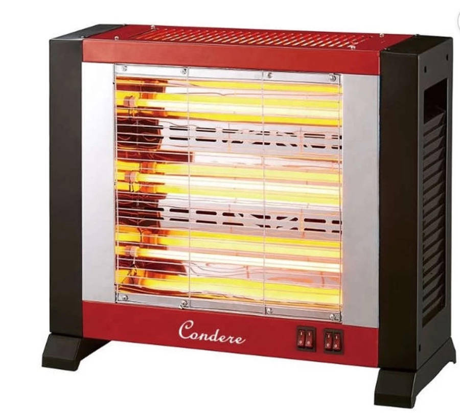 Condere Quartz Heater - ZR-2102 Electric Place Heater  (Red) NEW BOX DAMAGED