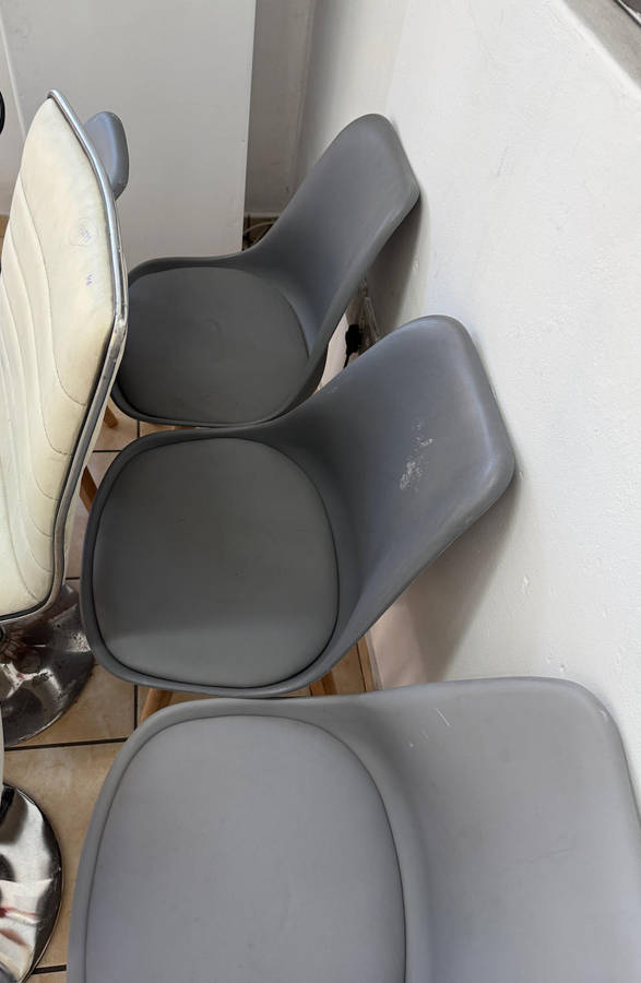 Classy Padded PU Leather Dining Chair - Grey