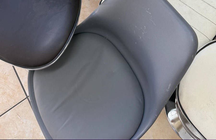 Classy Padded PU Leather Dining Chair - Grey