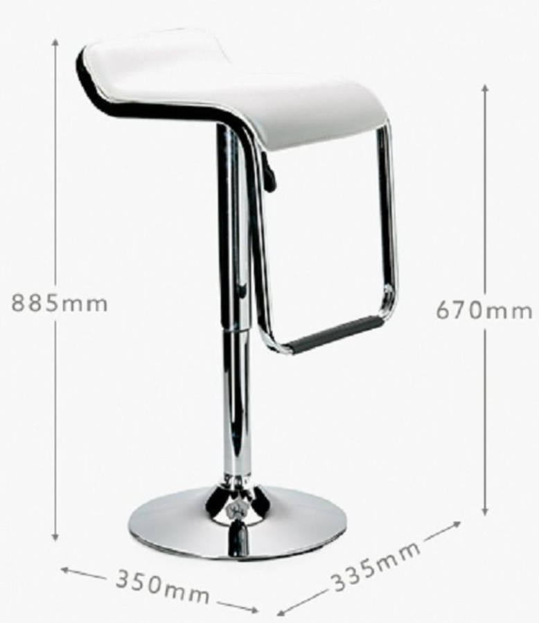 Low Back Leather Bar Chair Stools - White DEMO/DISPLAY SEE PICTURES