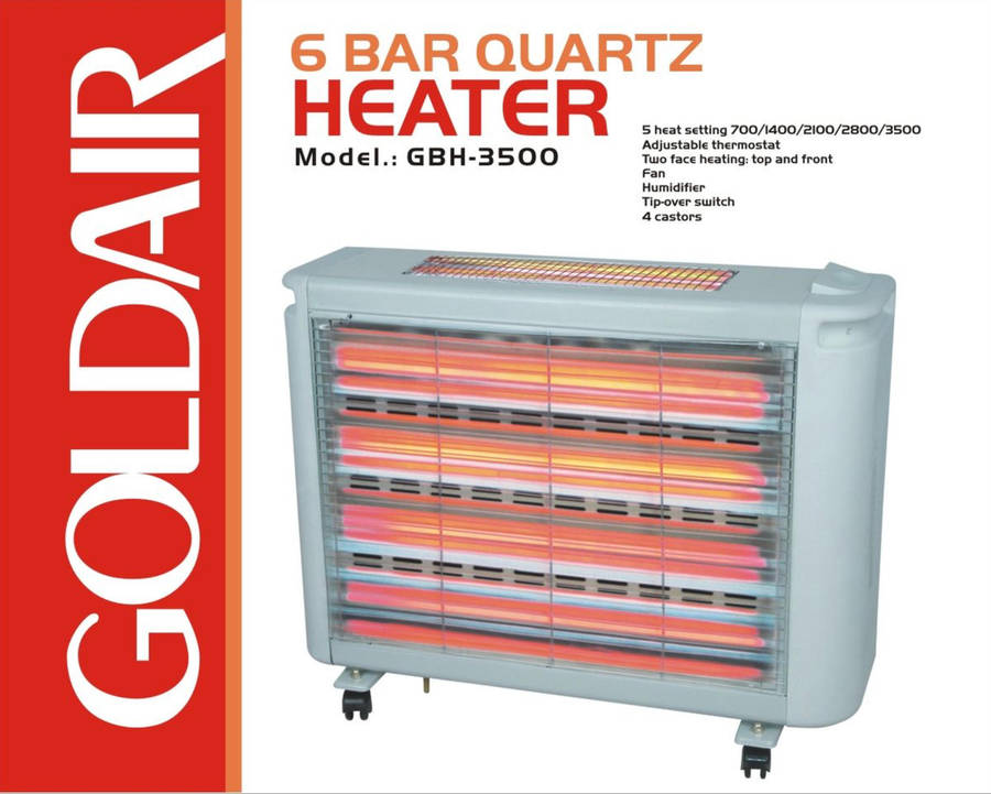Goldair - 6 Bar Quartz Heater - White Brand New