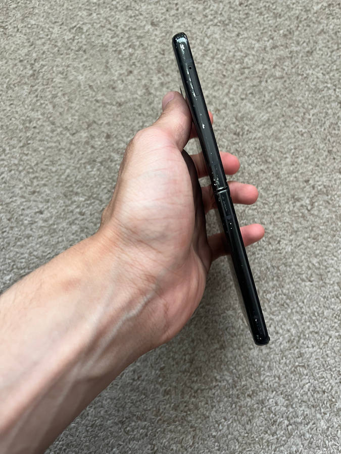 Samsung Z flip 3 5G 256gb 8gb ram with 4 green lines on screen works perfectly