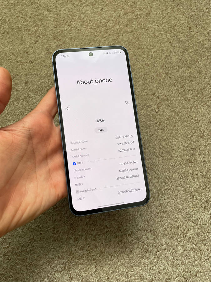 Samsung A55 5G 256gb 8gb ram Dual Sim excellent condition