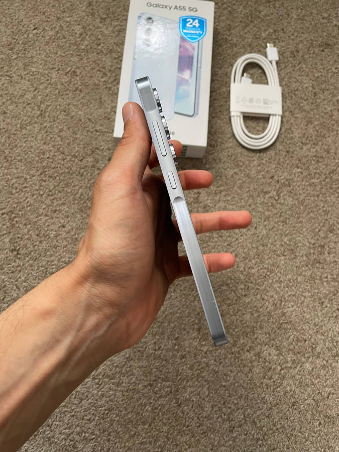 Samsung A55 5G 256gb 8gb ram Dual Sim with box and cable - Awesome Iceblue