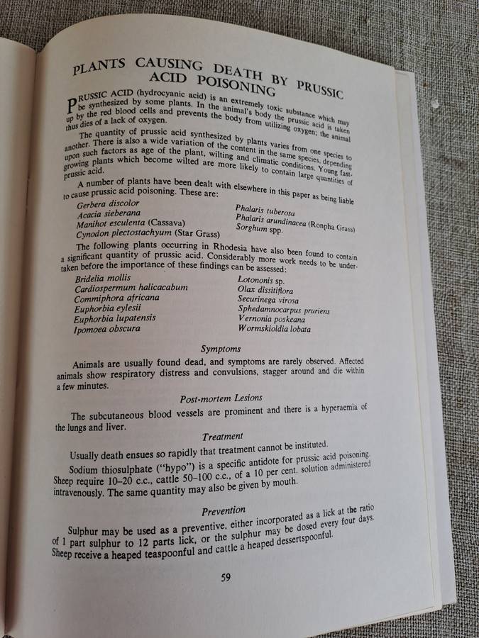 Poisonous Plants of Rhodesia - D.K. Shone & R.B. Drummond